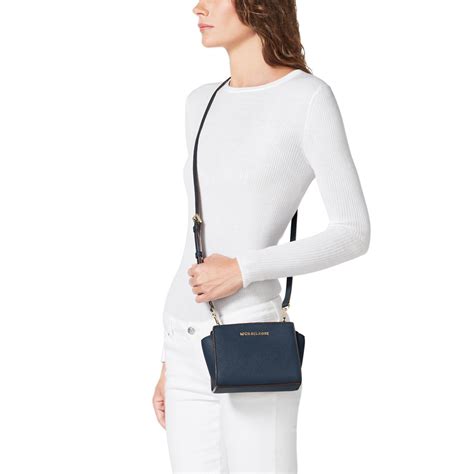 michael kors handtasche selma mini 20cm blau|selma mini crossbody bag.